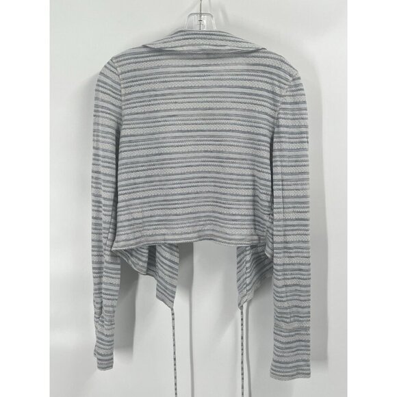 Free People Open Cardigan Striped Blue Sz M NWT OB1371088 - Picture 8 of 9